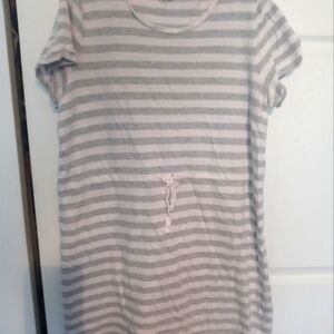 Women's plus size 1X Gray and white stripe dress